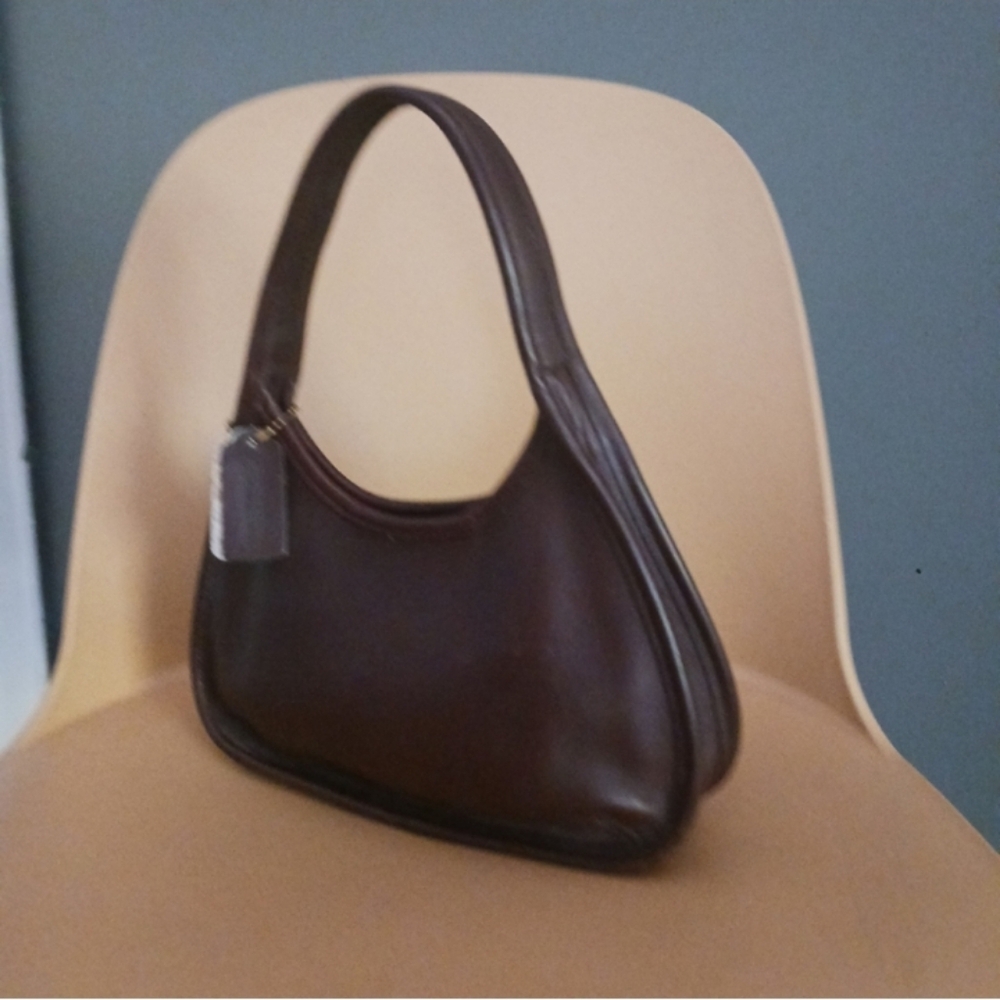 COACH 9027 ERGO MINI Satchel August 1997 brown Leather Shoulder Bag, - Picture 7 of 14